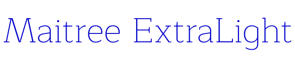 Maitree ExtraLight шрифт